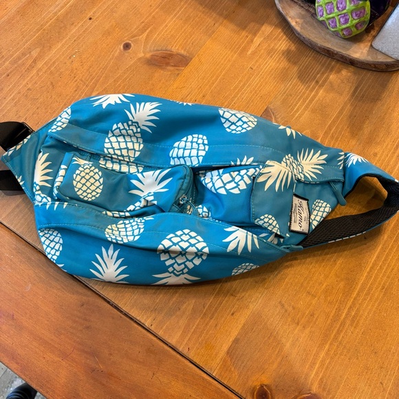 The Kamo womens pineapple crossbody sling backpack blue - Picture 1 of 10